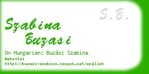 szabina buzasi business card